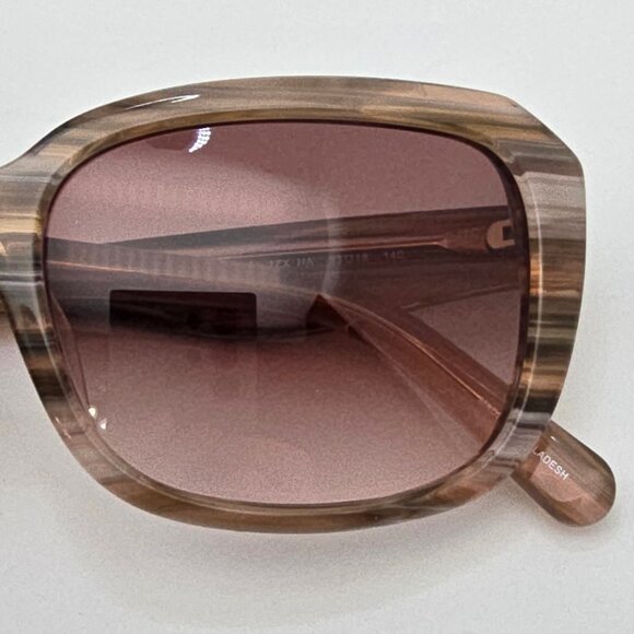 Rebecca Minkoff Lark 4/S Pink Horn Frame Pink Brown Gradient Lens Sunglasses